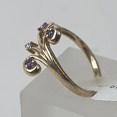 LADIES 9CT DIAMOND RING 2.3GMS Ring Size P / 7.5 US